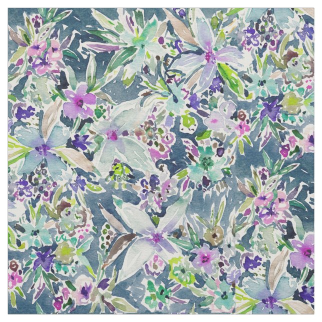 TALIA'S GARDEN Colourful Badass Floral Fabric (Swatch)