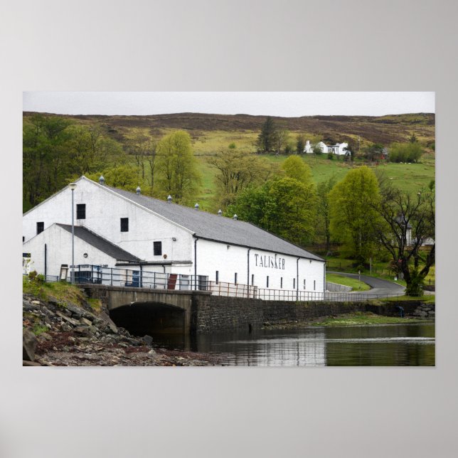 Talisker whisky distillery on Skye, Scotland Poster (Front)