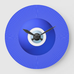 Talisman to Protect Against Evil Eye Large Clock