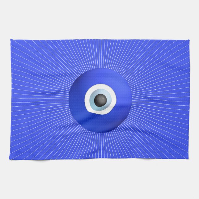 Talisman to Protect Against Evil Eye Tea Towel (Horizontal)