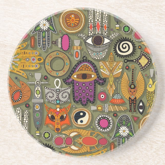 talismans moss coaster (Front)