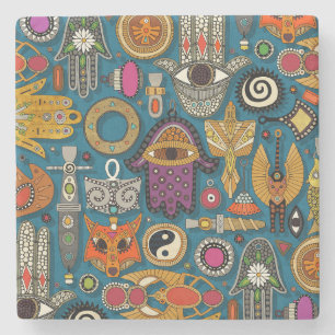 TALISMANS peacock Coaster
