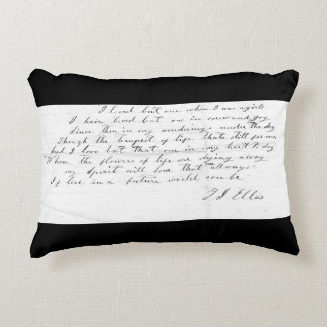Talitha's Song lyrics Accent Pillow (Front)