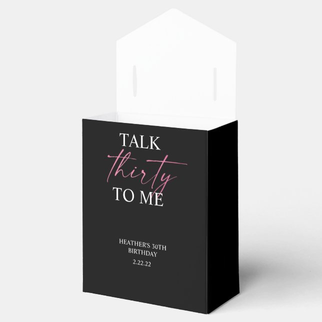 Talk 30 to Me Décor Favour Box (Opened)