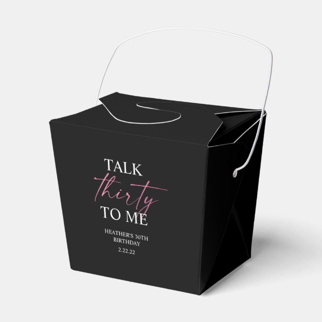 Talk 30 to Me Décor Favour Box (Front Side)