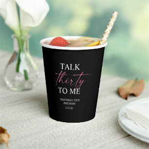 Talk 30 to Me Décor Paper Cups