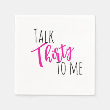 Talk 30 To Me Neon Birthday Invitation