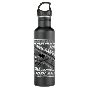 Talk about Aeroplanes - Funny Pilot and Aviation 710 Ml Water Bottle