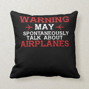 Talk about Aeroplanes - Funny Pilot and Aviation Cushion