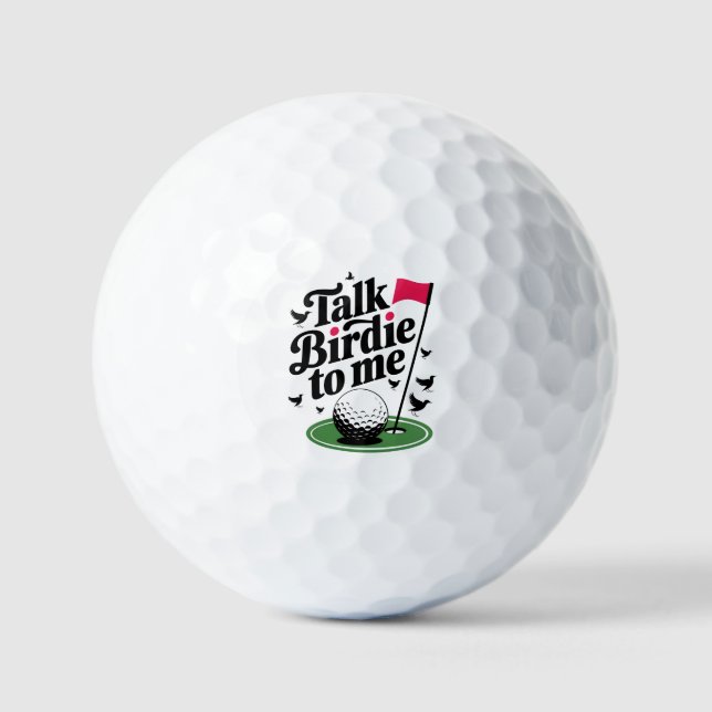 Talk Birdie to me Funny golf pun Balls (Front)