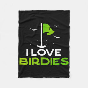 Talk Birdie To Me Funny Golf Pun Gift I Love Birdi Fleece Blanket