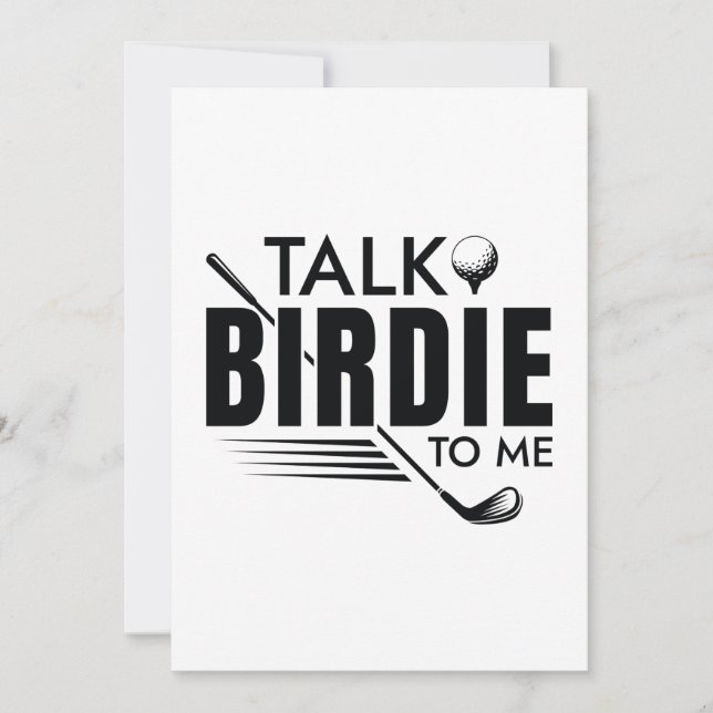 Talk Birdie To Me Thank You Card (Front)