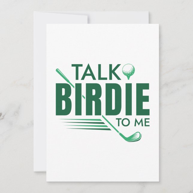 Talk Birdie To Me Thank You Card (Front)