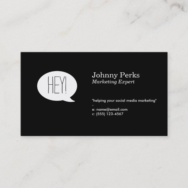 Talk Bubble Business Card (Front)