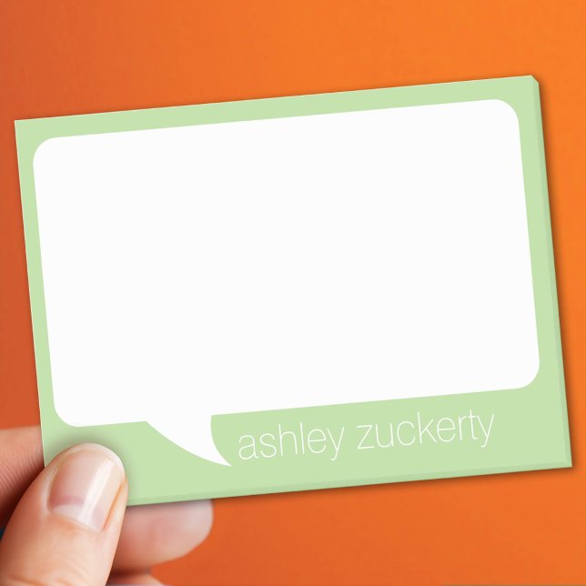 Talk Bubble Custom Name and PICK background colour Post-it Notes (Custom Post It Notepad)