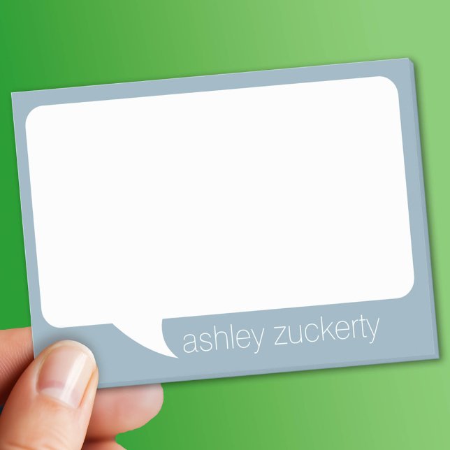 Talk Bubble Custom Name and PICK blue colour Post-it Notes (Custom Post It Note Pad)