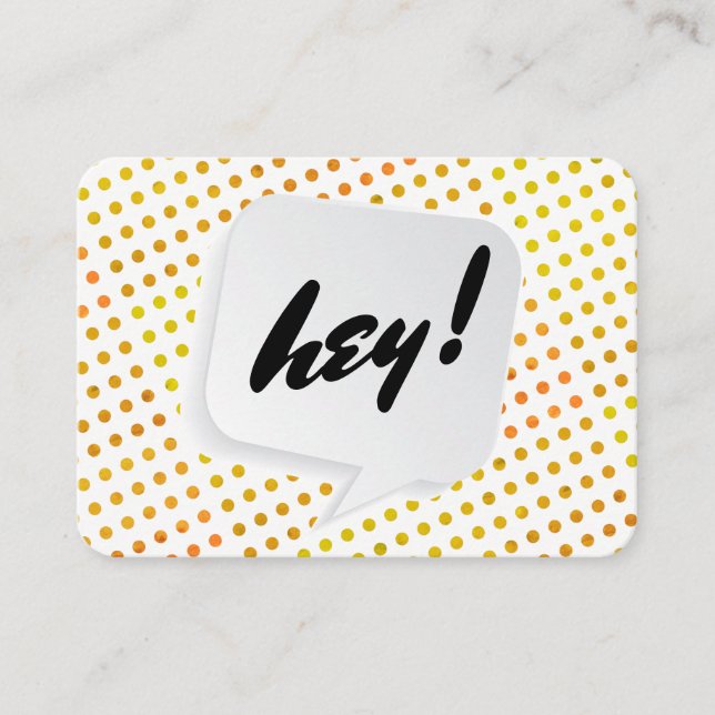 Talk Bubble / Dot Pattern Business Card (Front)