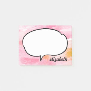 Talk Bubble Personalised Name Post-it Notes