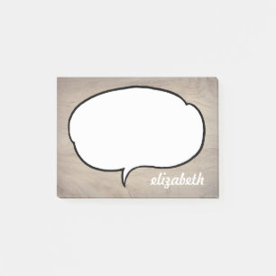 Talk Bubble Personalised Name Post-it Notes