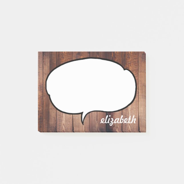 Talk Bubble Personalised Name Post-it Notes (Front)