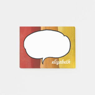 Talk Bubble Personalised Name Post-it Notes