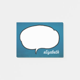Talk Bubble Personalised Name Post-it Notes