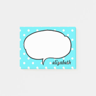 Talk Bubble Personalised Name Post-it Notes