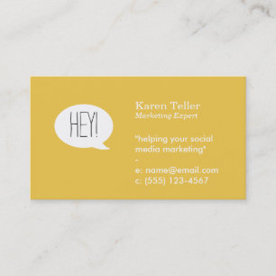 Talk Bubble (yellow) Business Card