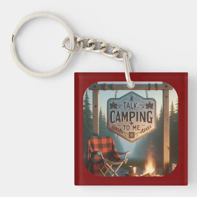 Talk Camping to Me – Keychain Adventure Gear (Front)