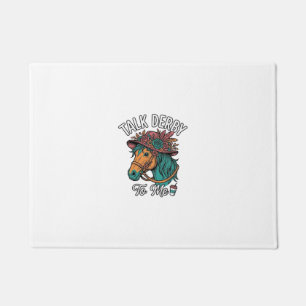Talk Derby Horse Vintage Engraving Design Doormat
