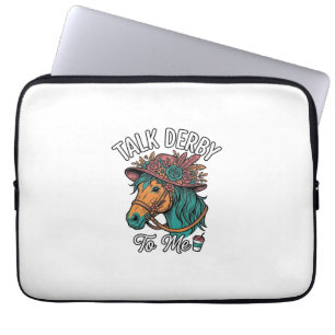 Talk Derby Horse Vintage Engraving Design Laptop Sleeve