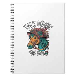 Talk Derby Horse Vintage Engraving Design Notebook