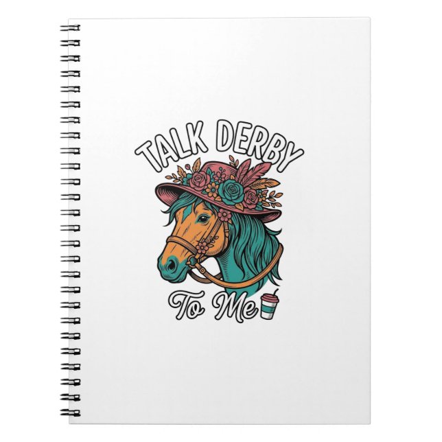 Talk Derby Horse Vintage Engraving Design Notebook (Front)
