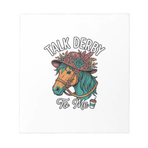 Talk Derby Horse Vintage Engraving Design Notepad