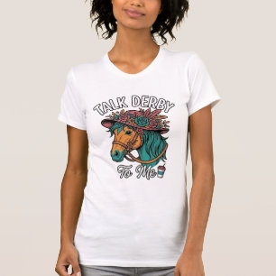 Talk Derby Horse Vintage Engraving Design T-Shirt