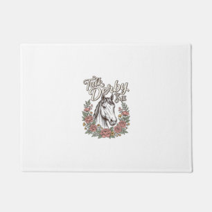 Talk Derby To Me Floral Horse Vintage Shirt_1 Doormat