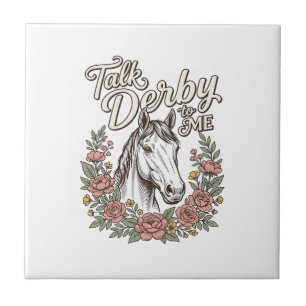 Talk Derby To Me Floral Horse Vintage Shirt_1 Tile