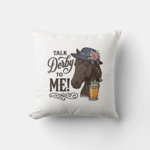 Talk Derby to Me Horse Vintage Engraving Shirt_1 Cushion