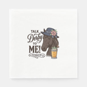 Talk Derby to Me Horse Vintage Engraving Shirt_1 Napkin