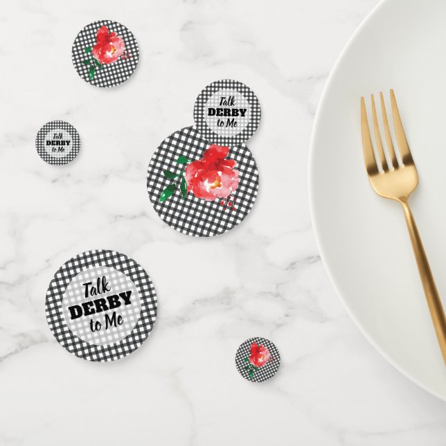 Talk Derby to Me Rose on Gingham Confetti (Group)