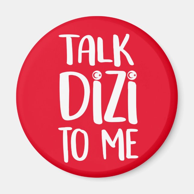 Talk Dizi Bold Red Magnet (Front)
