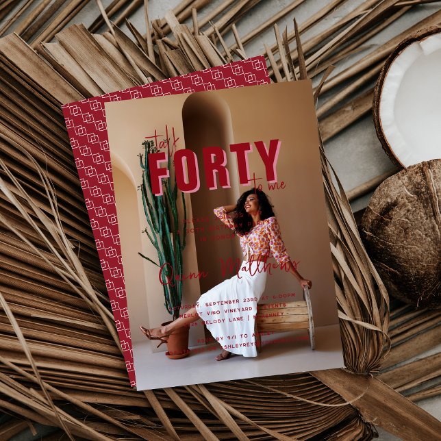 Talk Forty to Me | 40th Birthday Party Invitation (Creator Uploaded)