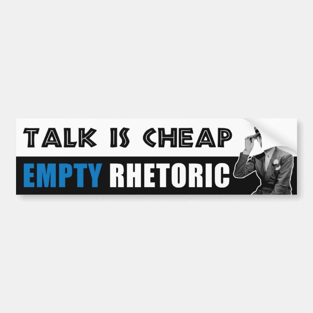 Talk Is Cheap Bumper Sticker (Front)