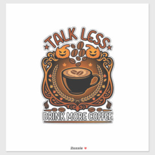 Talk Less Drink More Coffee Cup Halloween Pumpkins