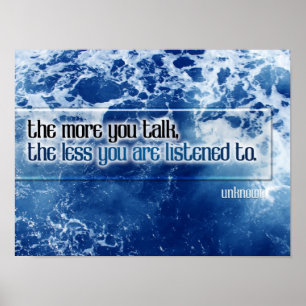 Talk Less Inspirational Poster