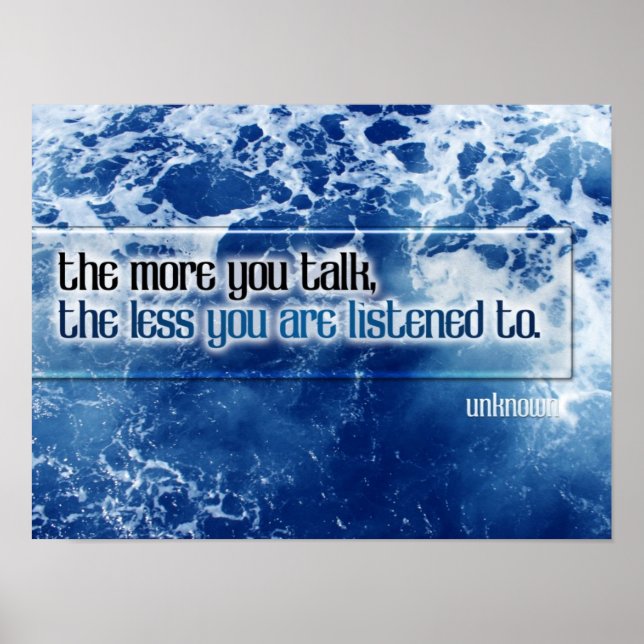 Talk Less Inspirational Poster (Front)