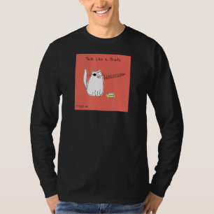 Talk Like A Pirate Day Cat Pet Food Humour Fun Cu T-Shirt