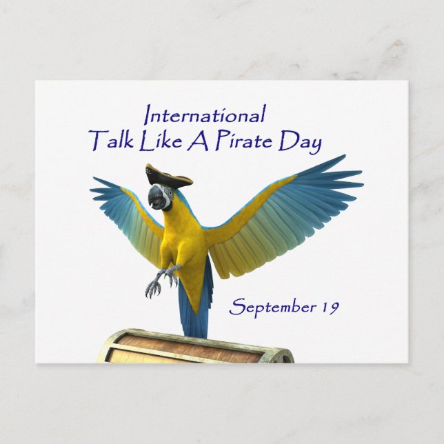 Talk Like a Pirate Day Postcard (Front)