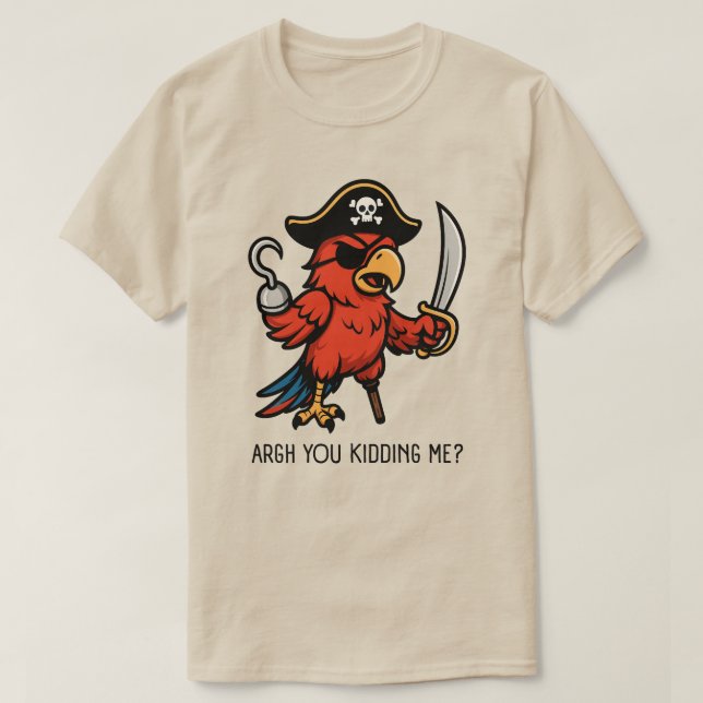 Talk Like a Pirate Parrot T-Shirt (Design Front)