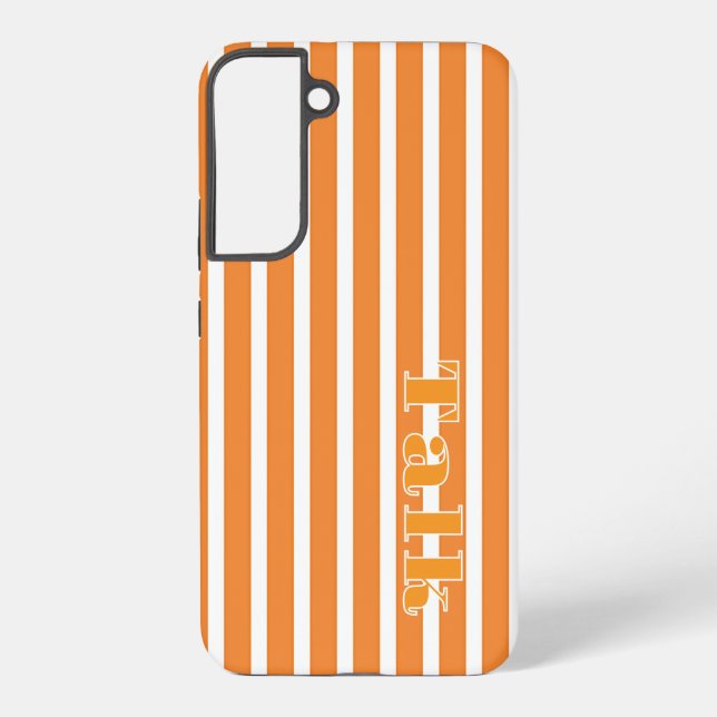 Talk Logo Orange White Stripes Samsung Phone Case (Back)